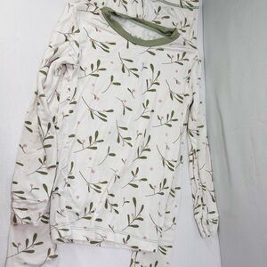 Kickee Pants Cream and Green Kids‎ Matching Set